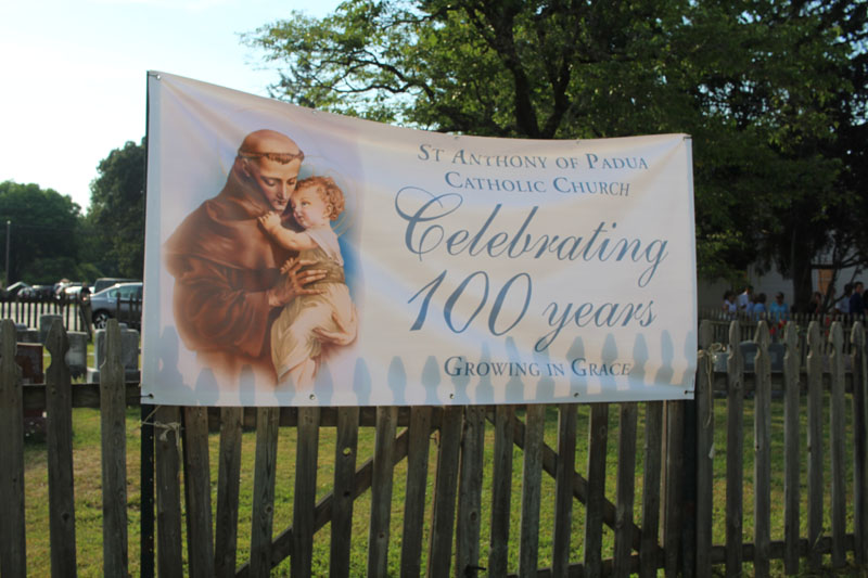 saint anthony 100 years sign