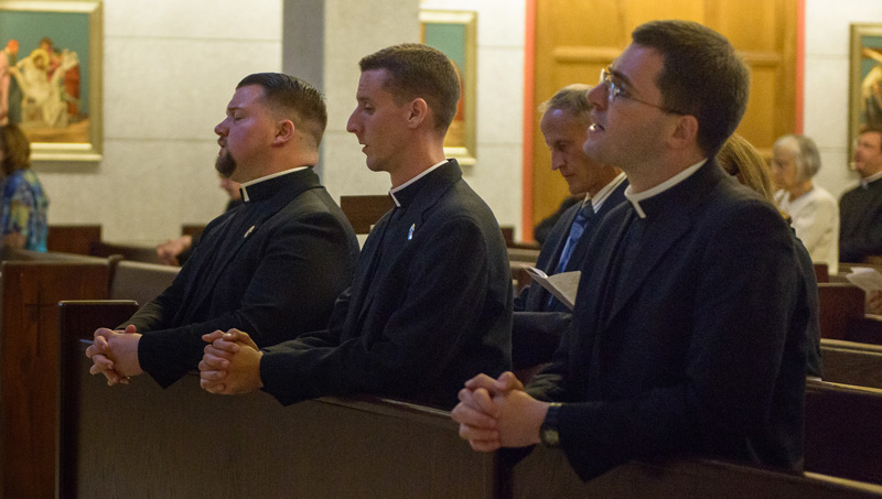 2017 Ordination Holy Hour Priestly Candidates in Prayer Closeup