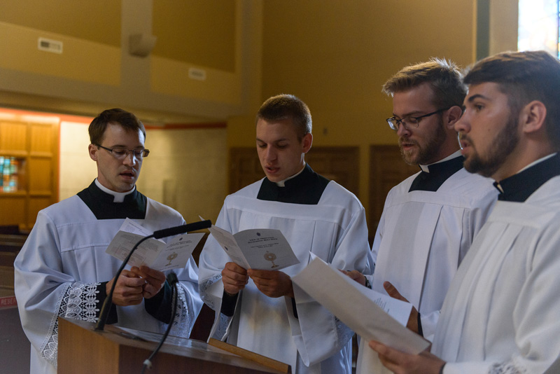 2017 Ordination Holy Hour Seminarian schola choir