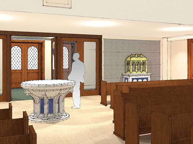 cathedral renovation baptismal font 640x480