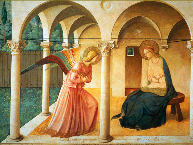 Annunciation FIAT fra angelico card