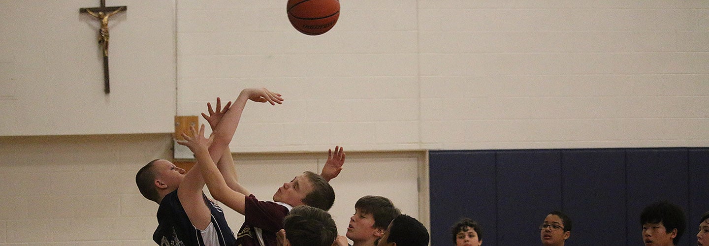 crucifix and basketball