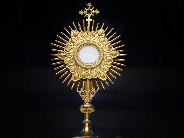 Monstrance with black background