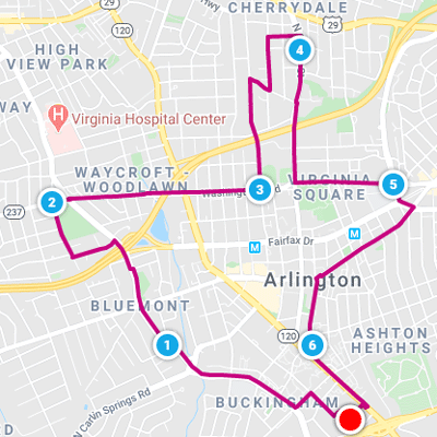 Arlington 10k Race Path 400px