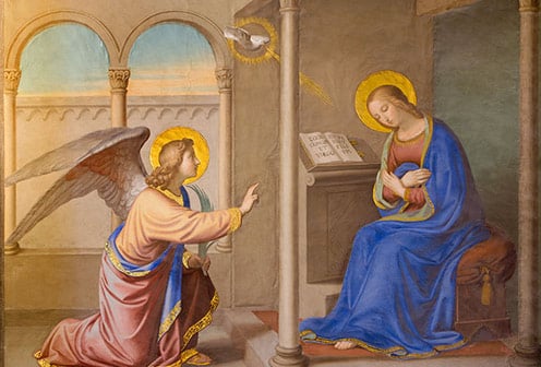 old painting of the annunciation