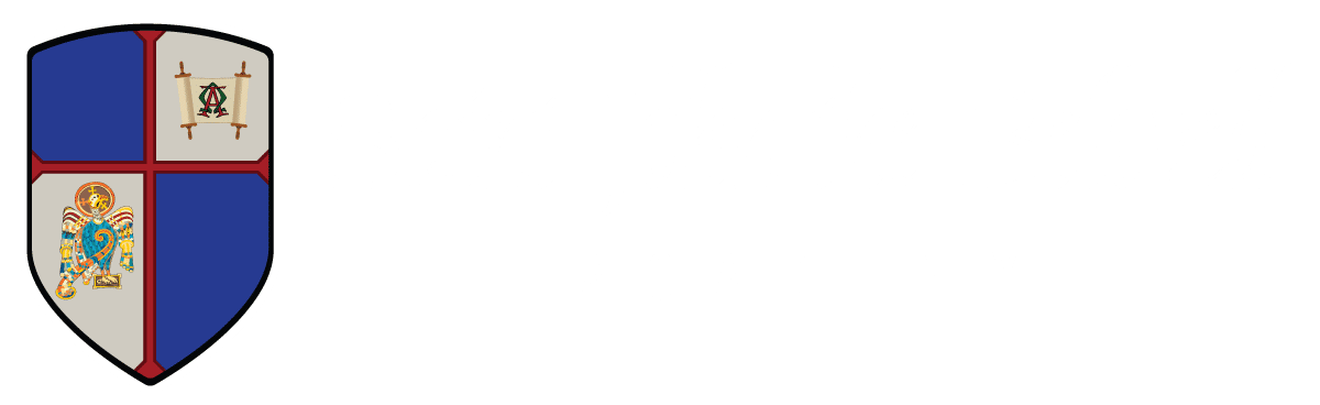 saint john the beloved academy white logo