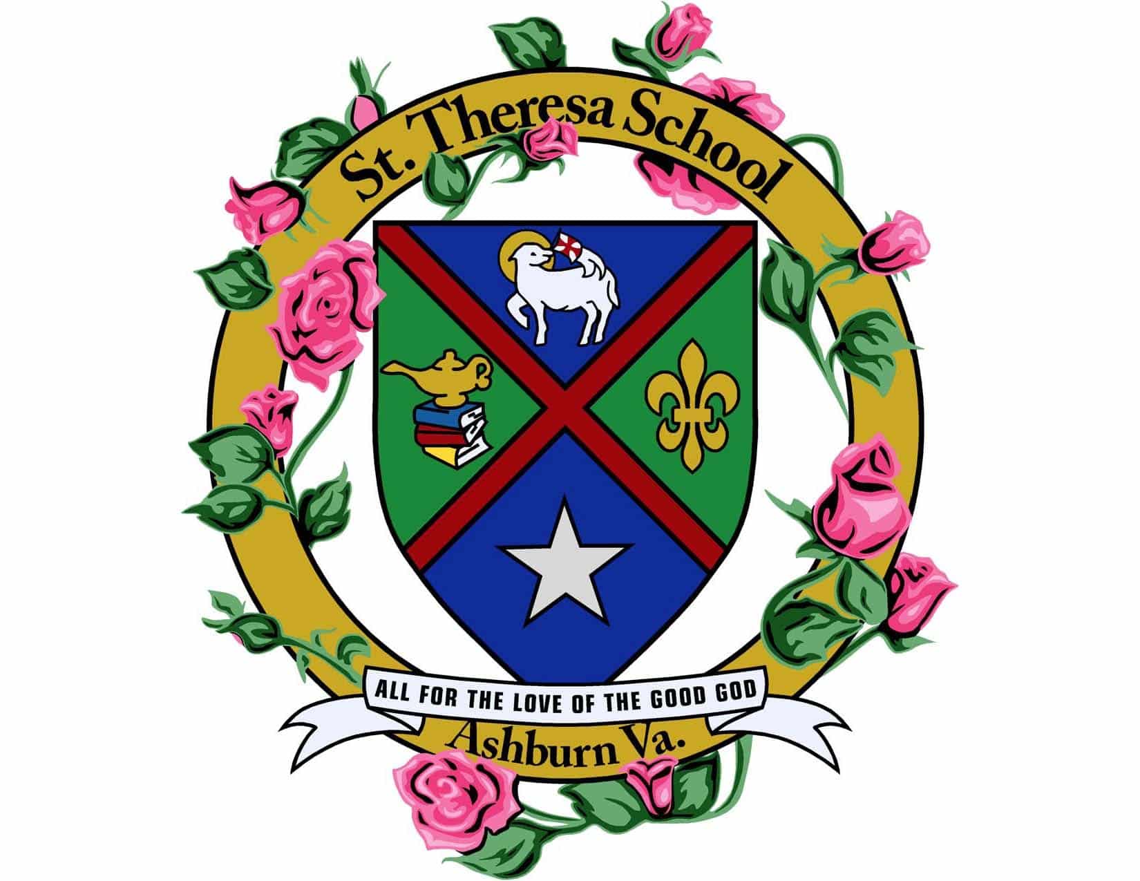 saint theresa catholic school logo crest