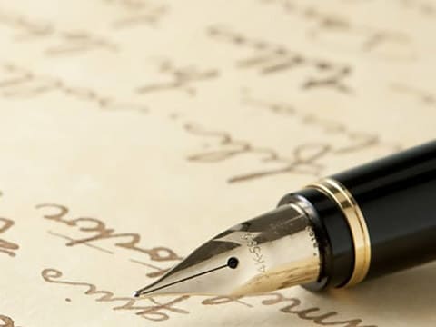 historic script calligraphy pen