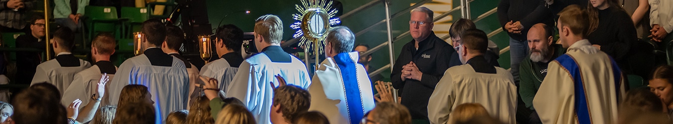 gold chalice at the altar