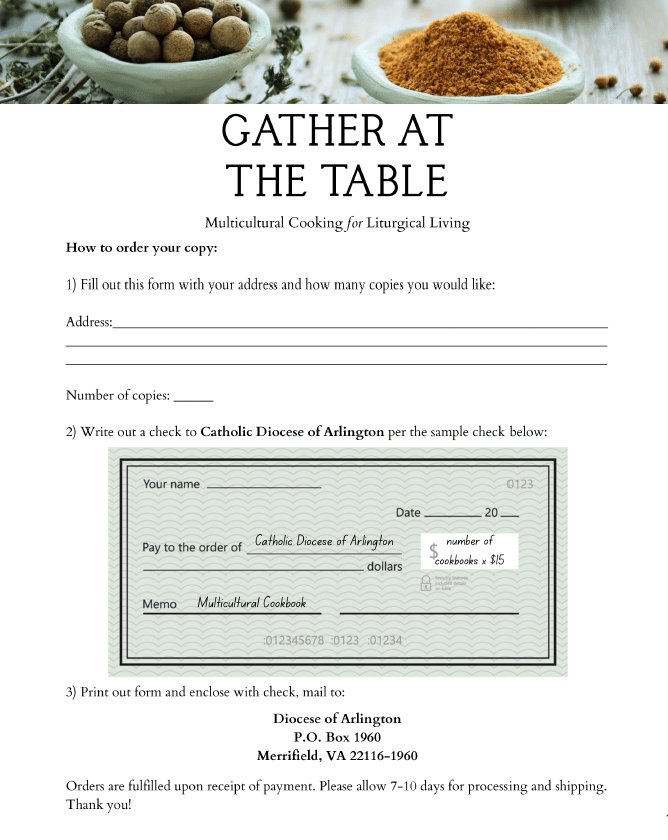cookbook form