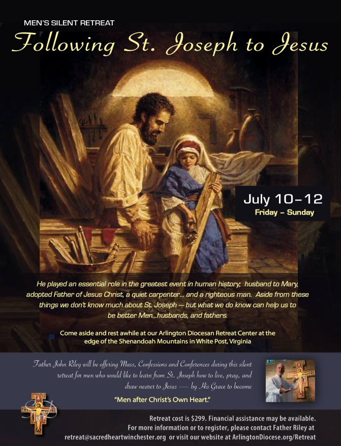 following st. joseph to jesus retreat flyer