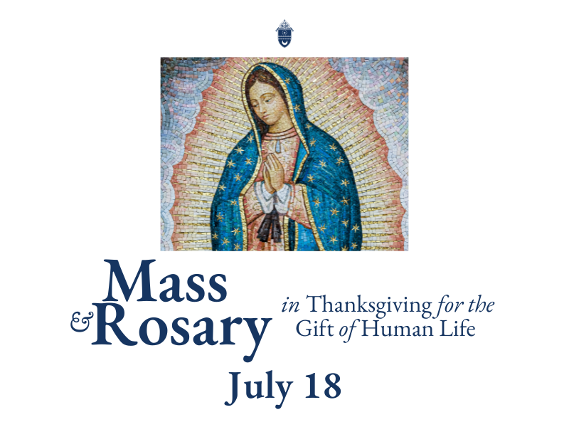 mass & rosary with bishop burbidge